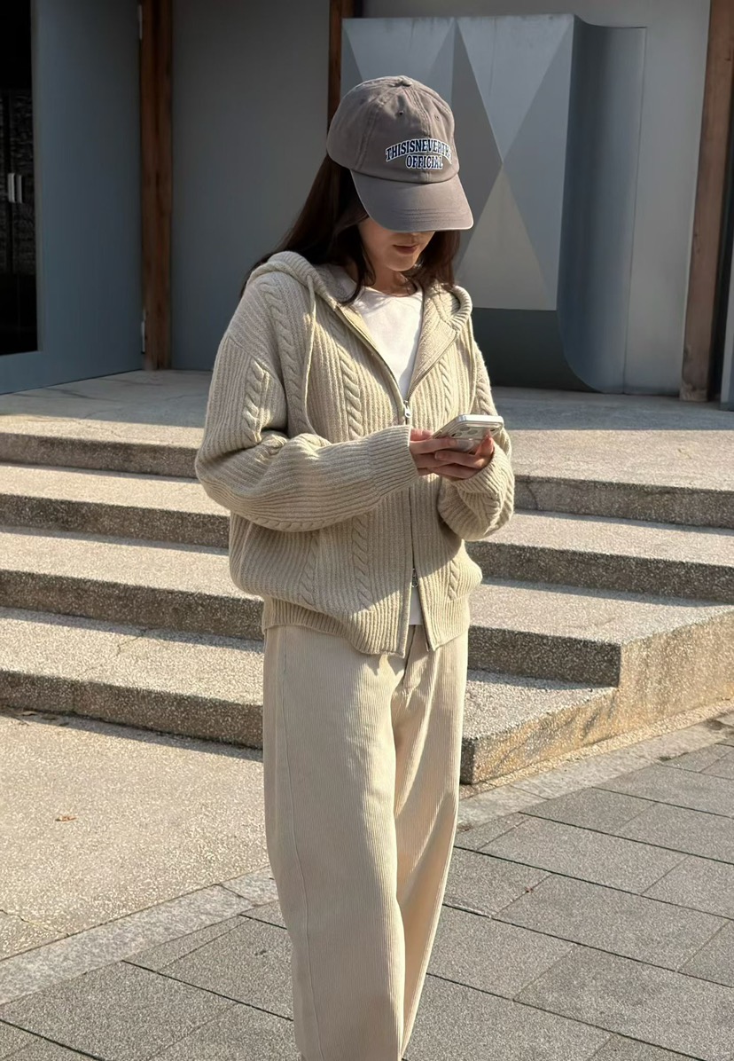 AMY GRACE東大門代購女裝新品休閑人氣熱賣時尚開衫連帽衫AMY GRACE開衫圖色2