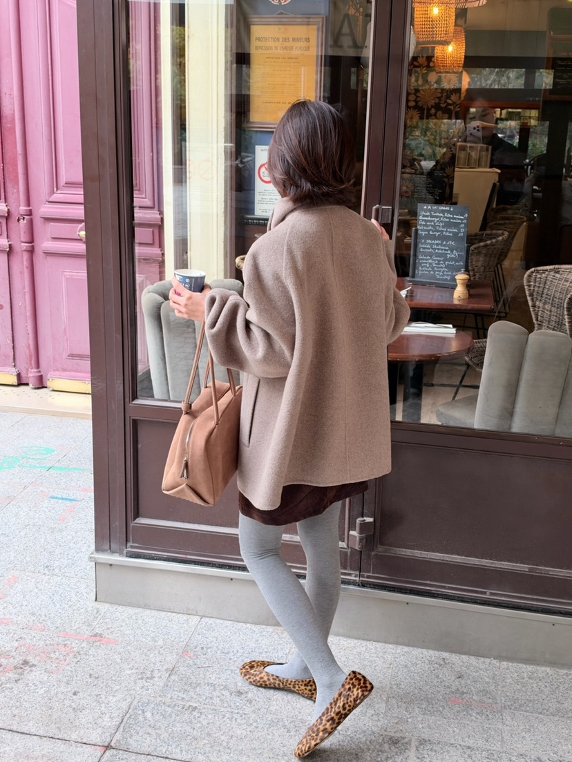 ERUME東大門代購女士新品時尚熱賣休閑推薦短款大衣手工制品ERUME短款大衣