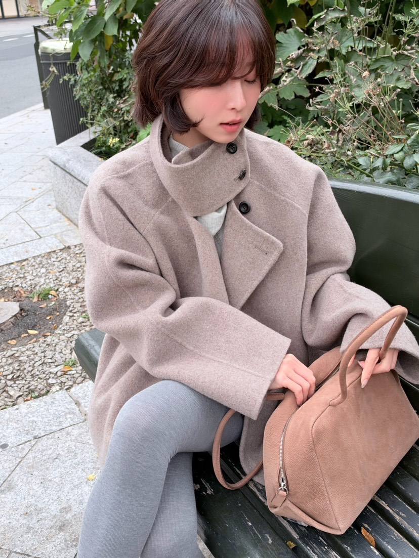 ERUME東大門代購女士新品時尚熱賣休閑推薦短款大衣手工制品ERUME短款大衣