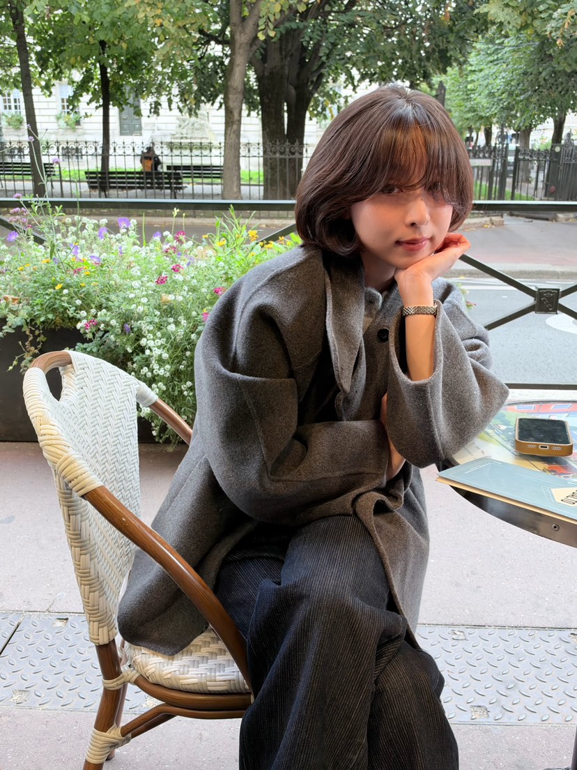 ERUME東大門代購女士新品時尚熱賣休閑推薦短款大衣手工制品ERUME短款大衣