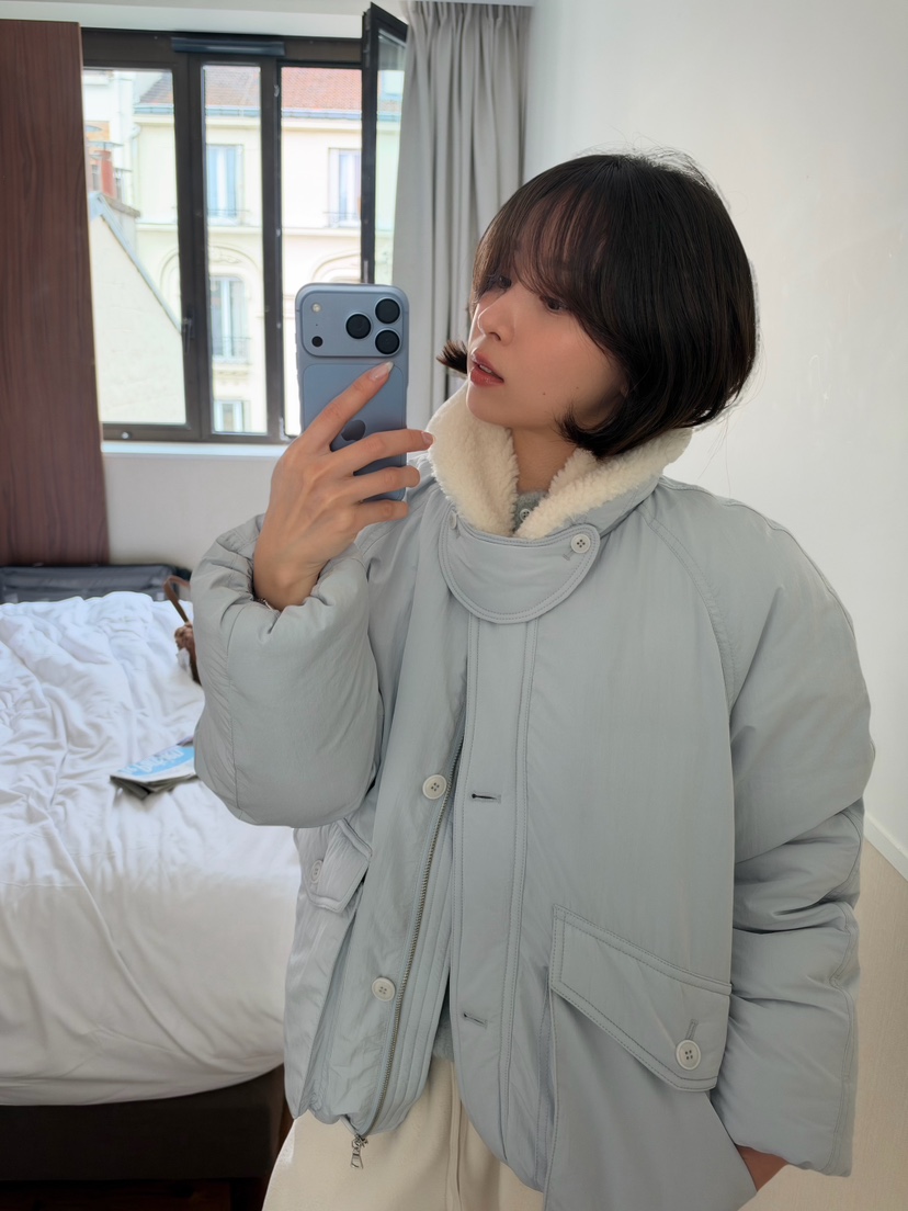 ERUME韓國直郵女裝新款熱賣人氣休閑時尚推薦真品短款棉服ERUME短款棉服