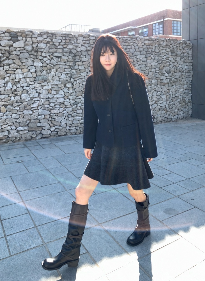 COURGETTE東大門實拍女裝新品人氣休閑真品短款大衣海軍鵝COURGETTE短款大衣