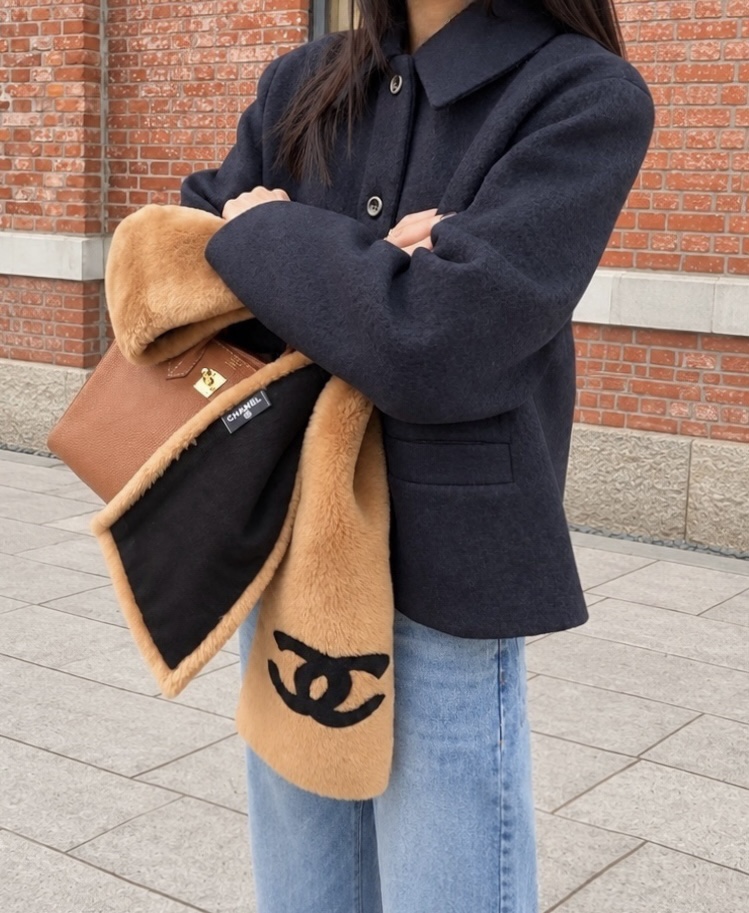 COURGETTE東大門實拍女裝新品人氣休閑真品短款大衣海軍鵝COURGETTE短款大衣