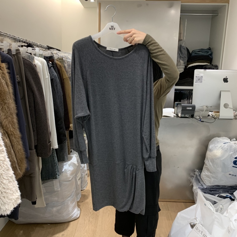 Meet me東大門實拍女裝新款熱賣人氣休閑真品時尚連衣裙Meet me連衣裙圖色2墨