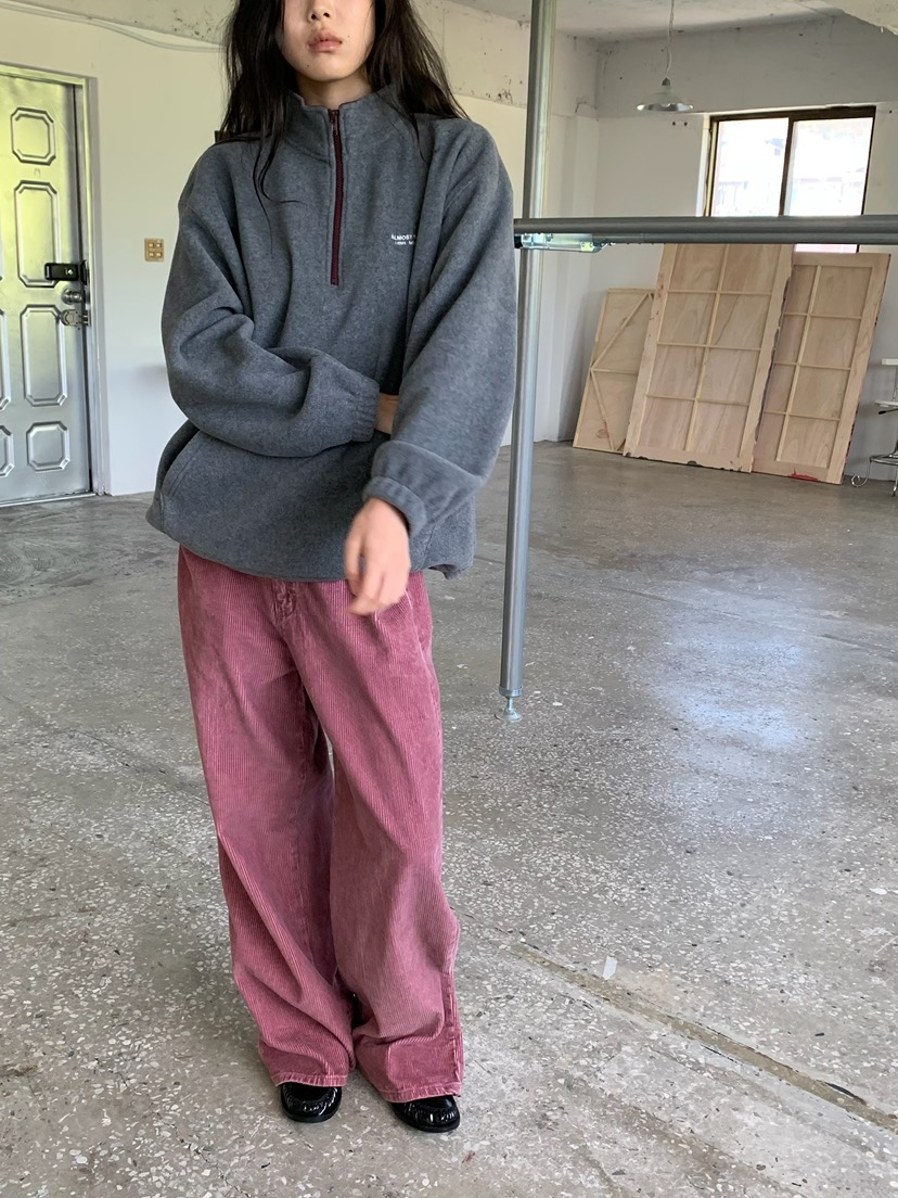 LOVEMYSANTA韓國直郵26秋冬高腰闊腿燈芯絨休閑褲闊腿褲高腰LOVEMYSANTA休閑褲