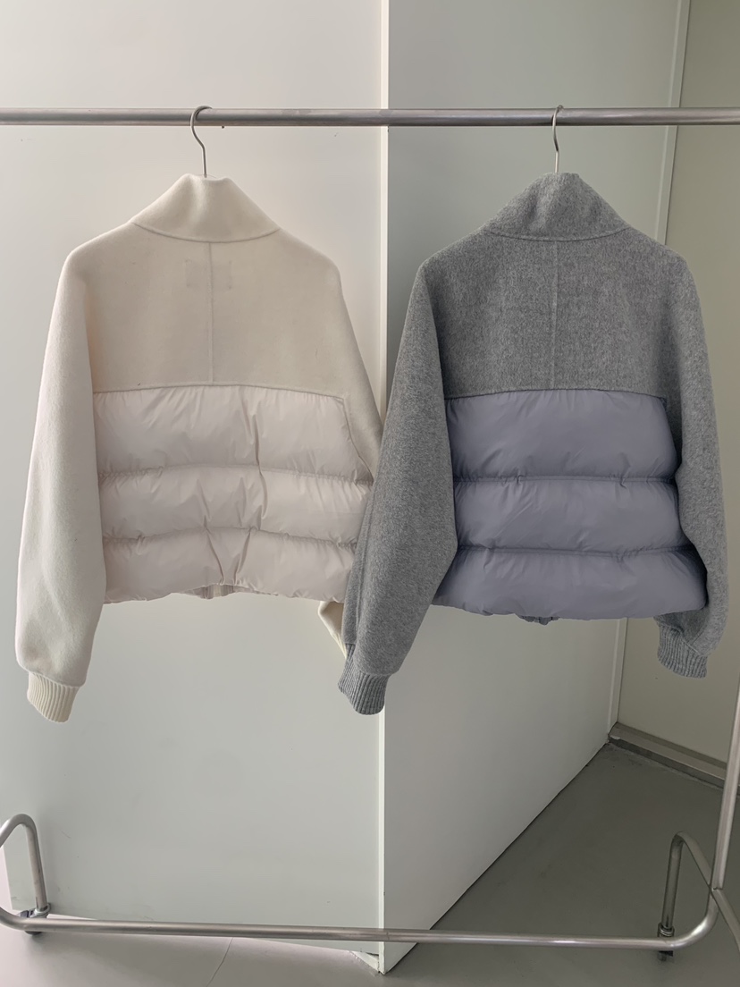 SHOP POSTER韓國代購26秋季拼接立領短款羽絨短款羽絨服立領羽SHOP POSTER短款羽絨服