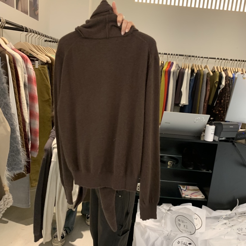 ANOTHER PLATE MOOD WEAR東大門直郵女士新款休閑毛衣不可拆卸圍巾ANOTHER PLATE MOOD WEAR毛衣