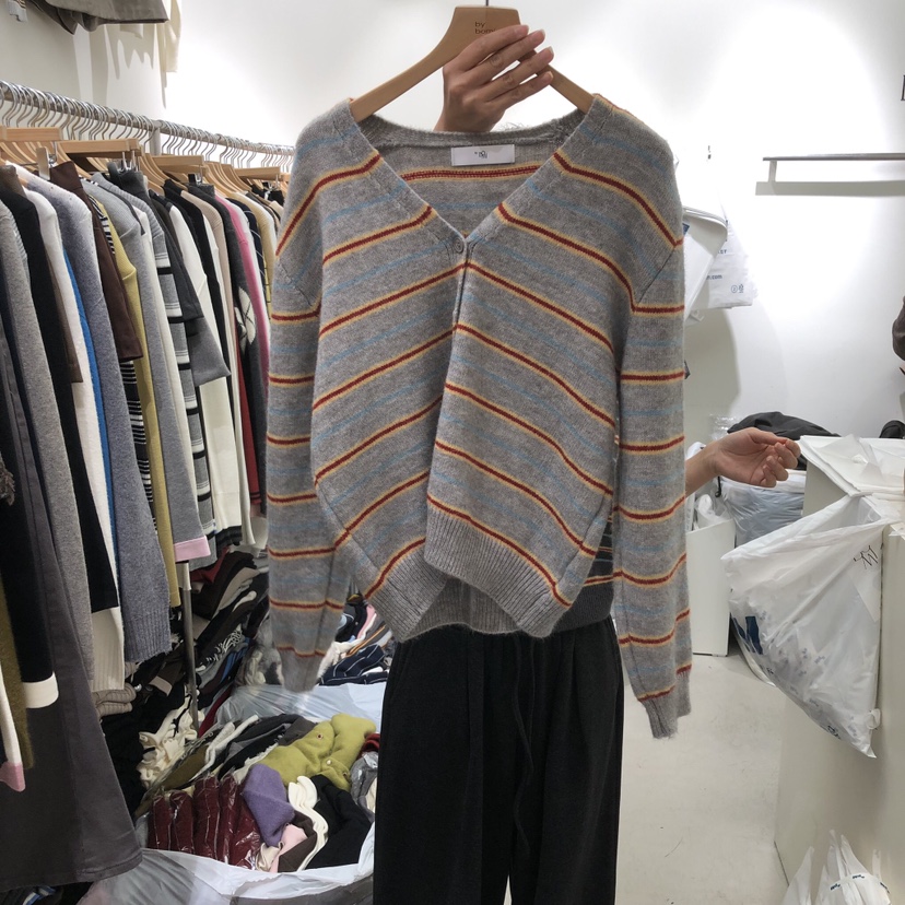 BY BOMI東大門實拍女裝新品人氣休閑時尚真品開衫多層開襟BY BOMI開衫圖色2