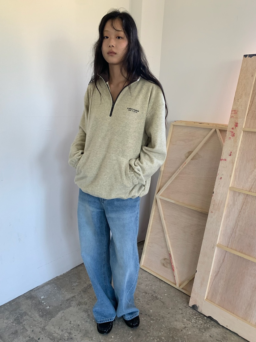 LOVEMYSANTA東大門代購女士新品休閑真品推薦衛衣半拉鏈抓絨LOVEMYSANTA衛衣