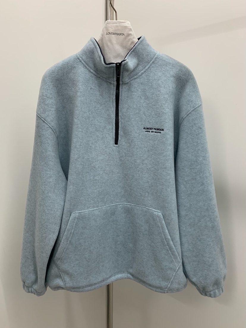 LOVEMYSANTA東大門代購女士新品休閑真品推薦衛衣半拉鏈抓絨LOVEMYSANTA衛衣圖色2
