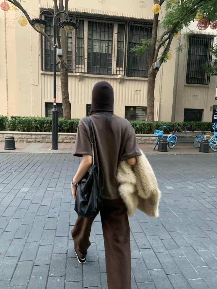 LEGACY韓國代購26秋季寬松落肩基礎短袖T恤貂絨落肩圓領寬松LEGACYT恤