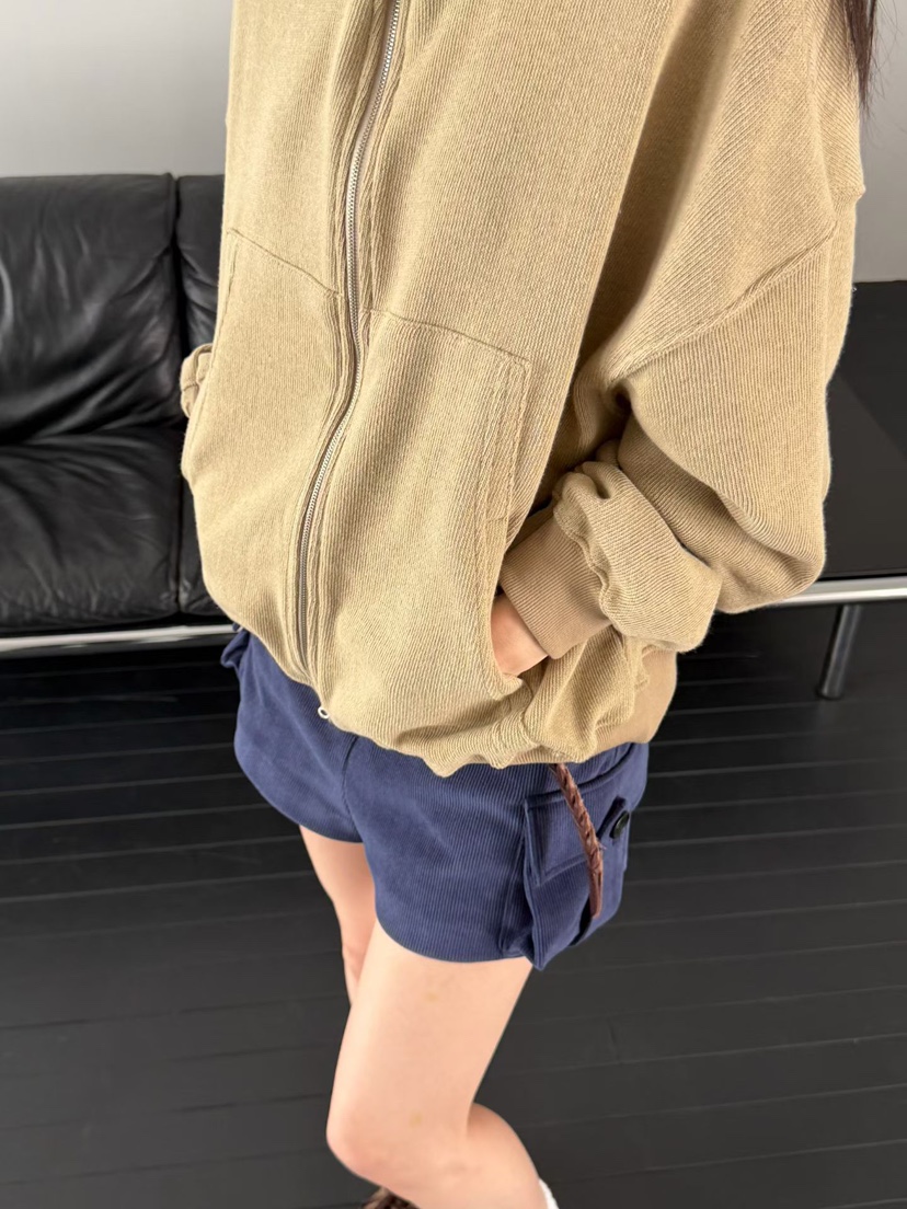 ARKIE/TAF東大門直郵26秋冬加絨按扣連帽衛衣拉鏈連帽衫口袋抓ARKIE/TAF衛衣