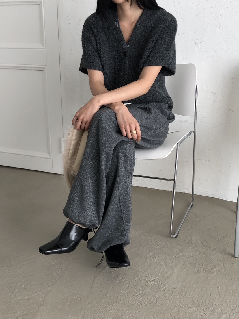 MUSE-P東大門實拍26秋季毛領短袖針織開衫 復古溫柔領子可拆卸MUSE-P針織衫