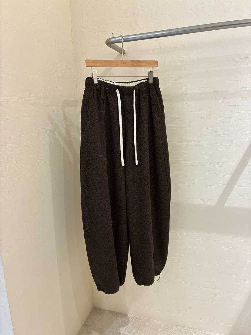 MUSE-P東大門直郵26秋冬毛呢寬松束腳休閑褲可調節抓絨抽繩寬MUSE-P休閑褲圖色1