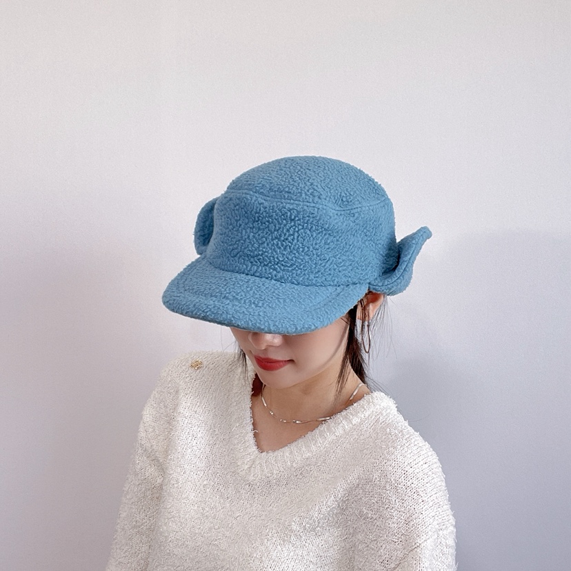 LOVELY HAT東大門代購26秋季羊羔毛護耳鴨嘴帽 秋冬保暖帽子LOVELY HAT帽子