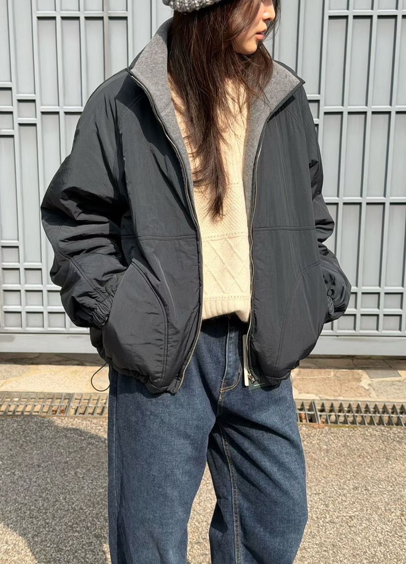 AMY GRACE東大門直郵26秋冬兩面穿立領夾克可調節插肩袖兩面穿AMY GRACE夾克圖色1