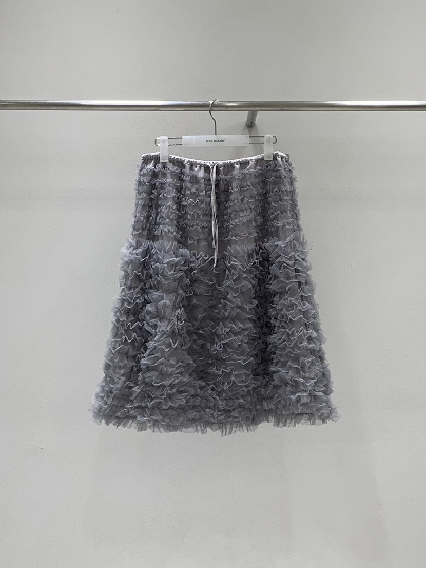 LOVE MOMENT東大門實拍26秋季蓬松荷葉邊紗裙半身裙中短裙荷葉LOVE MOMENT半身裙/中短裙圖色2