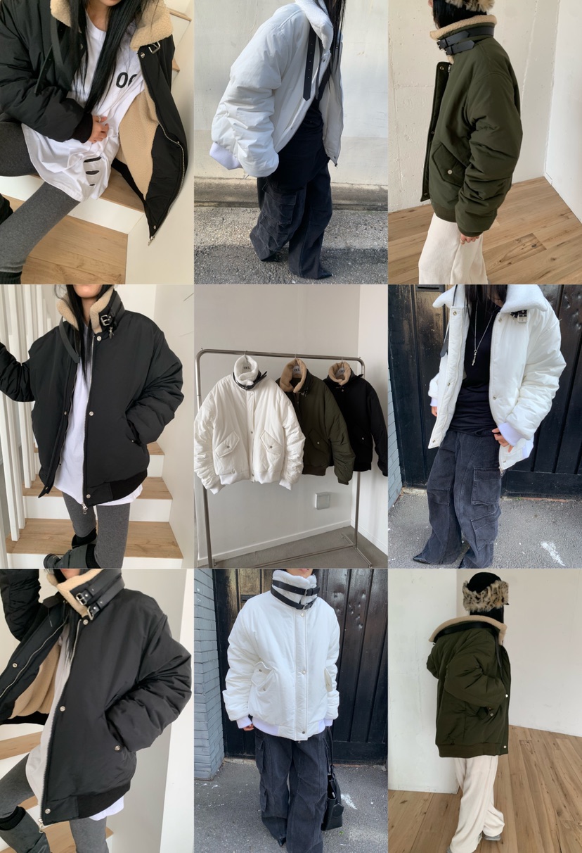 EYEL東大門代購26秋冬立領寬松短款棉服加厚立領系帶按扣寬松EYEL短款棉服