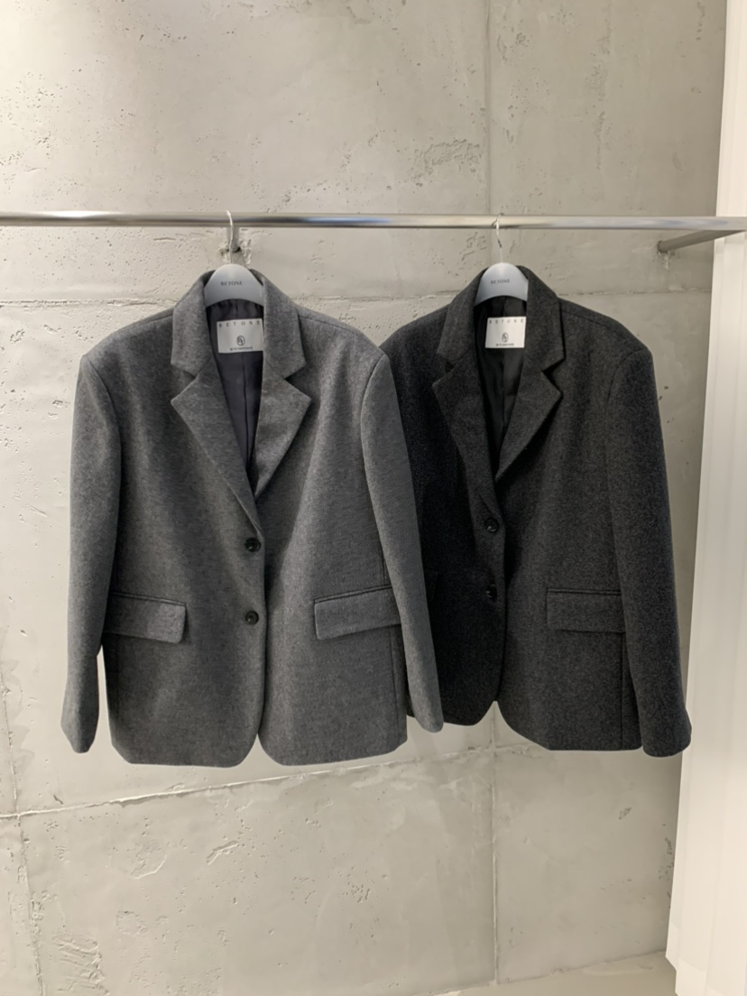 BETONE東大門實拍26秋季寬松羊毛混紡西裝外套西服寬松BETONE西裝/西服