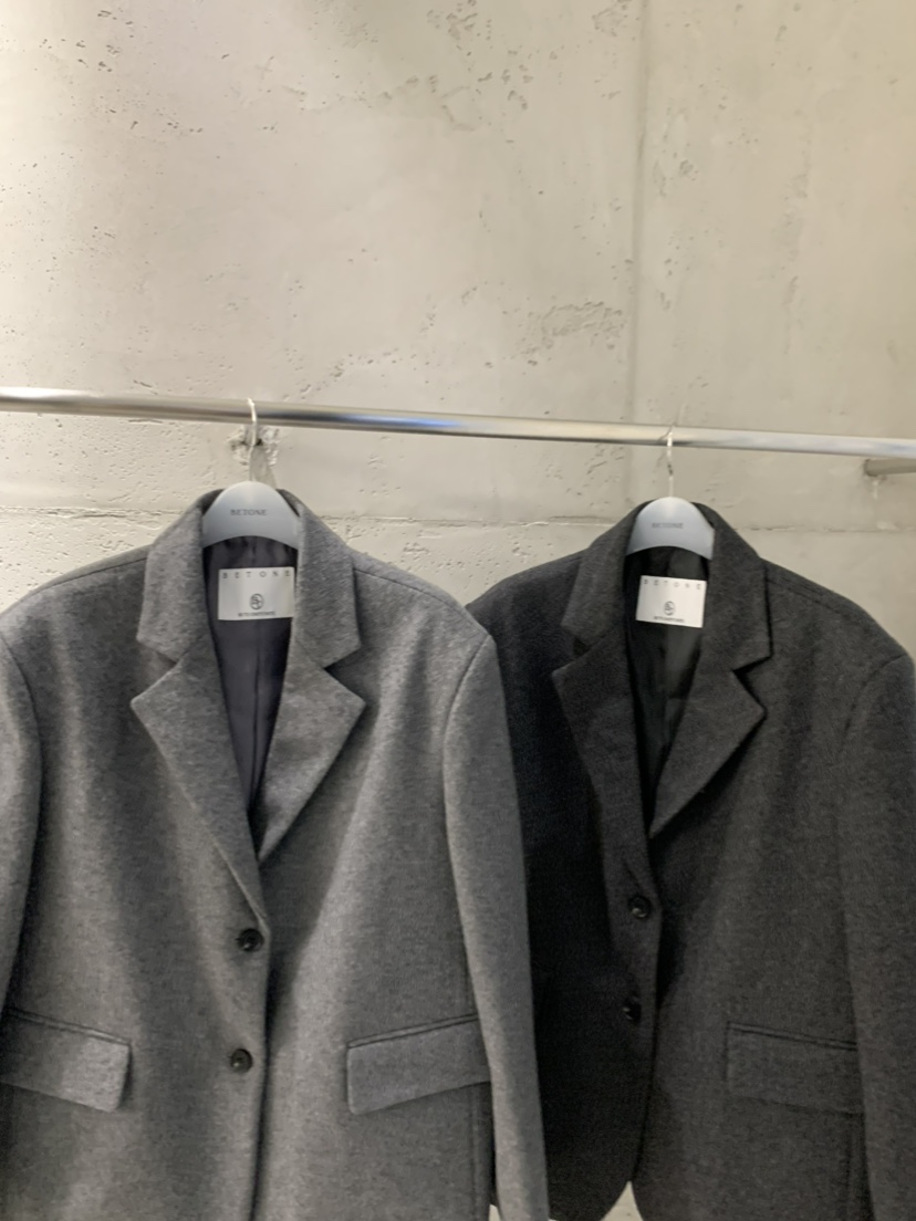 BETONE東大門實拍26秋季寬松羊毛混紡西裝外套西服寬松BETONE西裝/西服