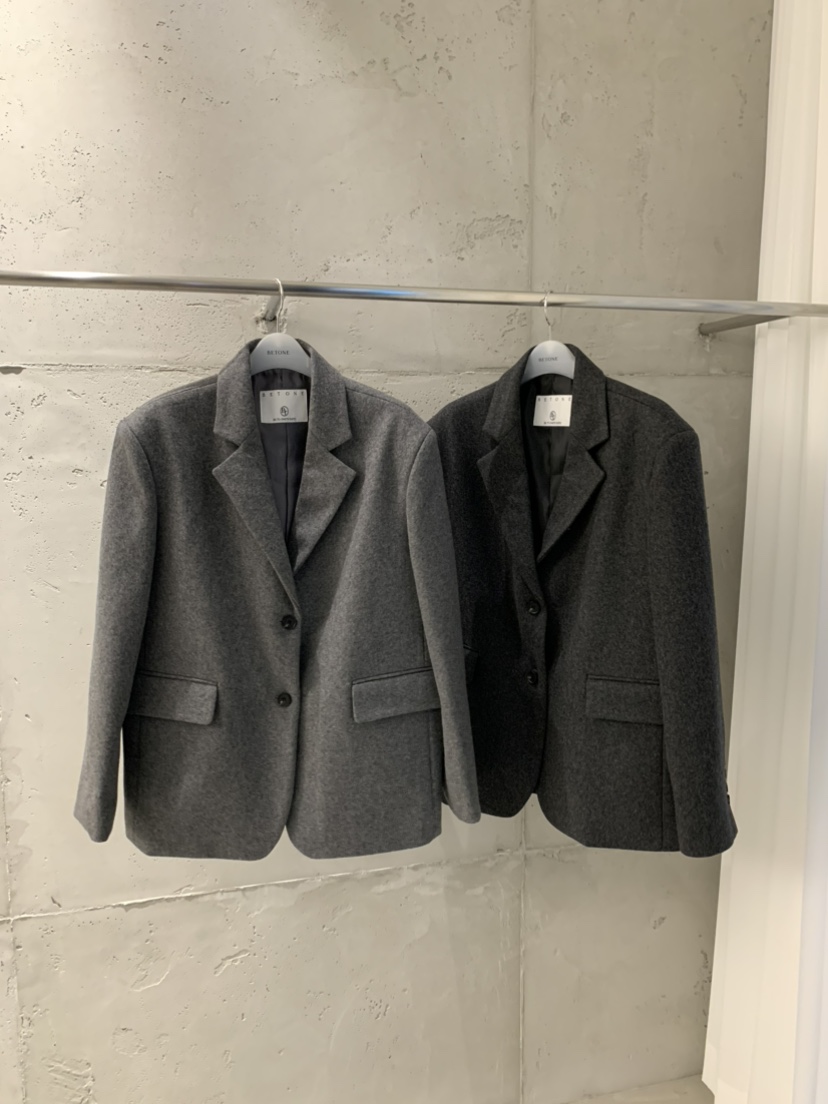 BETONE東大門實拍26秋季寬松羊毛混紡西裝外套西服寬松BETONE西裝/西服
