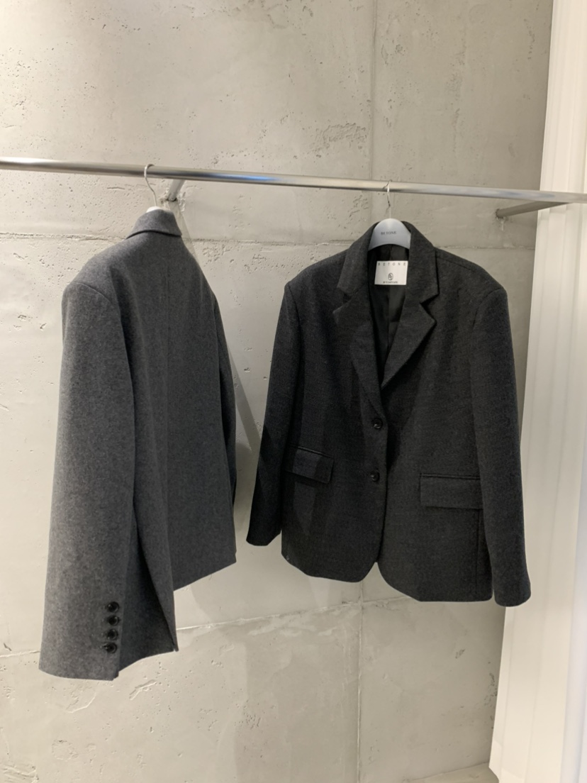 BETONE東大門實拍26秋季寬松羊毛混紡西裝外套西服寬松BETONE西裝/西服