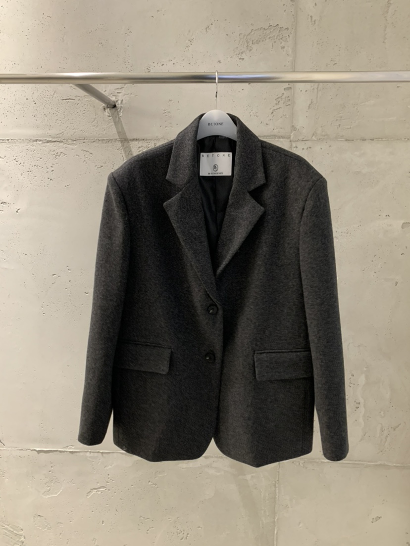 BETONE東大門實拍26秋季寬松羊毛混紡西裝外套西服寬松BETONE西裝/西服圖色2