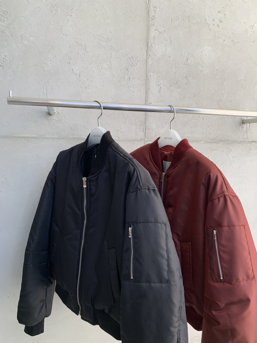 BETONE東大門實拍26秋季短款航空風棉服短款棉服口袋羅紋BETONE短款棉服