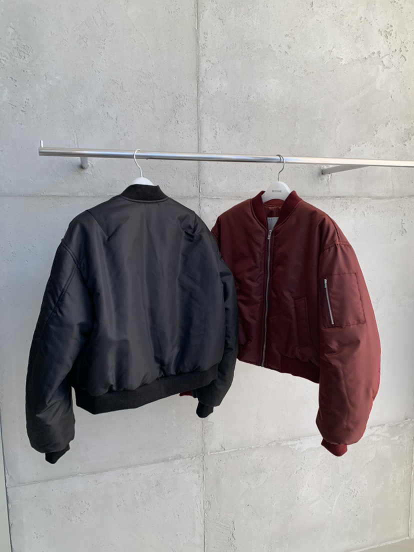 BETONE東大門實拍26秋季短款航空風棉服短款棉服口袋羅紋BETONE短款棉服