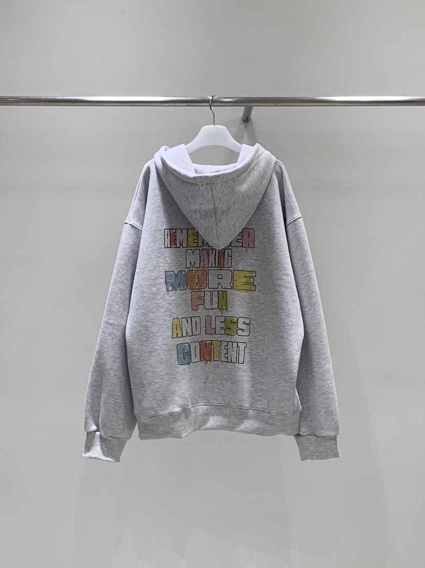 LOVE MOMENT韓國代購26秋冬寬松連帽衛衣 背面字主圖為背面圖LOVE MOMENT衛衣圖色1
