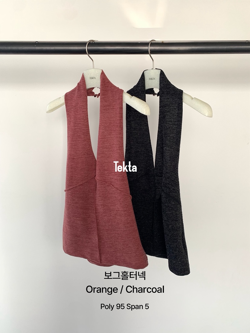 Tekta韓國代購26秋季掛脖深V針織背心吊帶深V領露背Tekta吊帶/背心