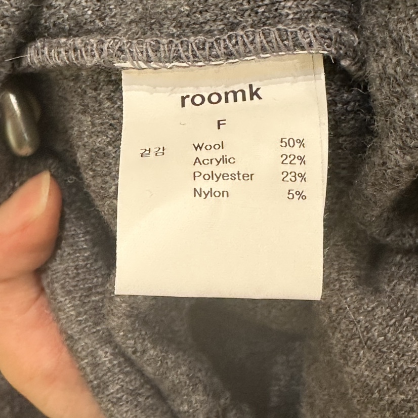 ROOM K-P東大門直郵26秋季半拉鏈立領毛呢衛衣半拉鏈立領落肩ROOM K-P衛衣