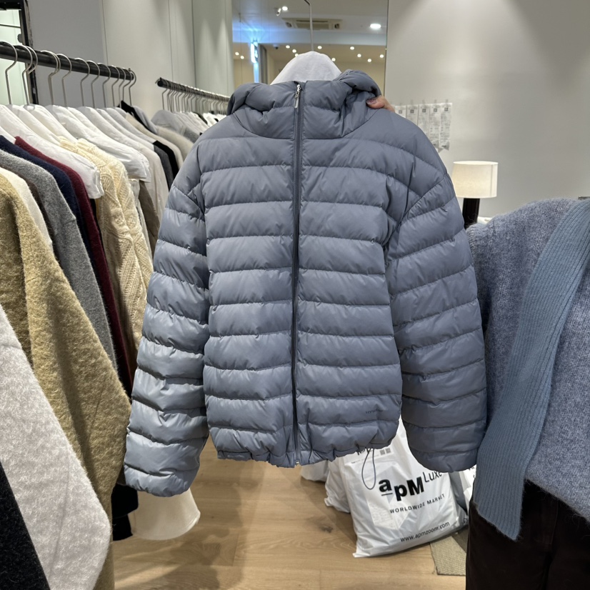 VERVEINE韓國代購26秋冬連帽短款鵝絨服短款羽絨服拉鏈開合羽VERVEINE短款羽絨服圖色1