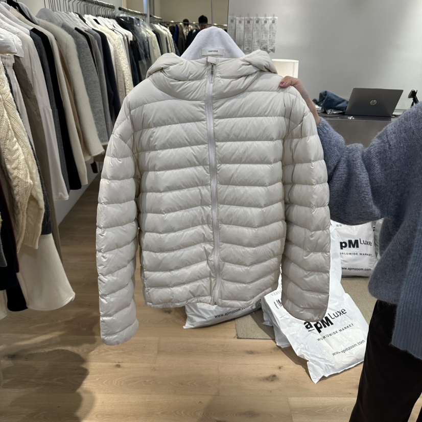 VERVEINE韓國代購26秋冬連帽短款鵝絨服短款羽絨服拉鏈開合羽VERVEINE短款羽絨服圖色2
