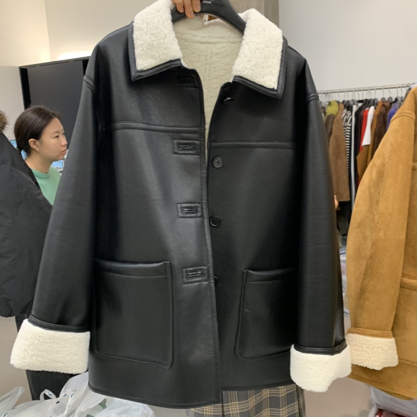 THE SECOND GROW東大門實拍26秋冬兩面穿麂皮夾克兩面可穿翻領THE SECOND GROW夾克圖色2