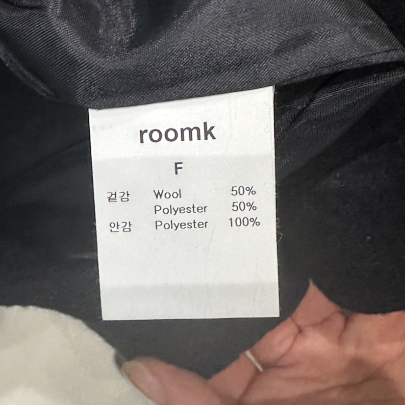 ROOM K-P韓國直郵26秋季立領短款毛呢大衣短款大衣單排扣立領ROOM K-P短款大衣