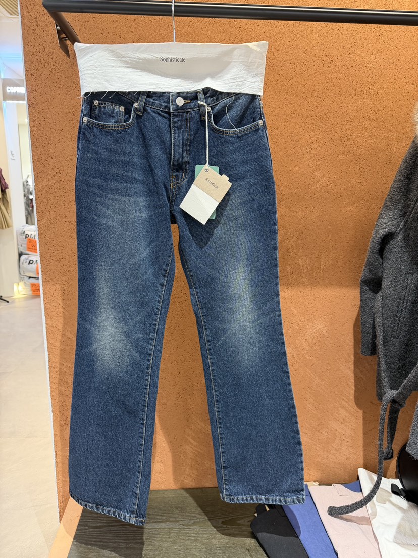 SOPHISTICATE東大門實拍26秋冬水洗直筒牛仔褲直筒褲SOPHISTICATE牛仔褲圖色1