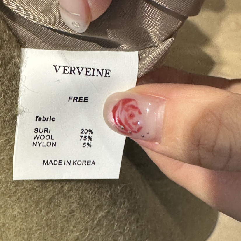 VERVEINE東大門直郵26秋季手工阿爾巴卡中長大衣中長款大衣翻VERVEINE中長款大衣