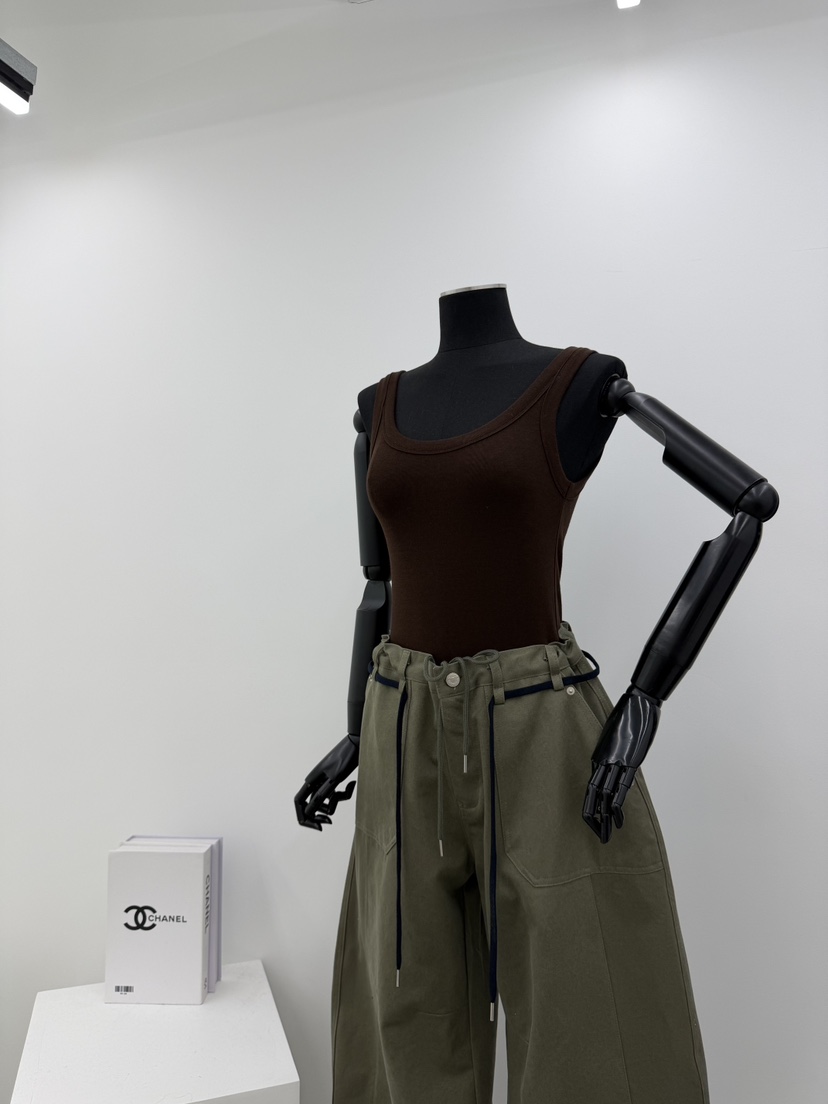 RED-A韓國直郵26秋冬寬肩帶U領基礎背心吊帶修身RED-A吊帶/背心
