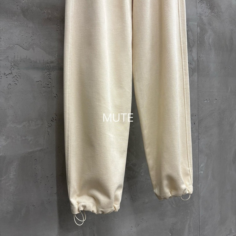 MUTE韓國直郵26秋冬抽繩休閑褲 簡約日常款抽繩直筒寬松MUTE休閑褲