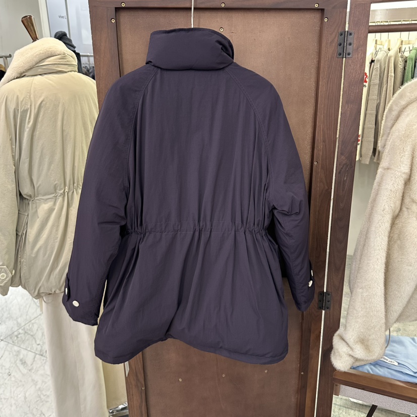 SALT BREAD韓國代購26秋季毛領收腰棉服短款棉服翻領寬含領毛SALT BREAD短款棉服