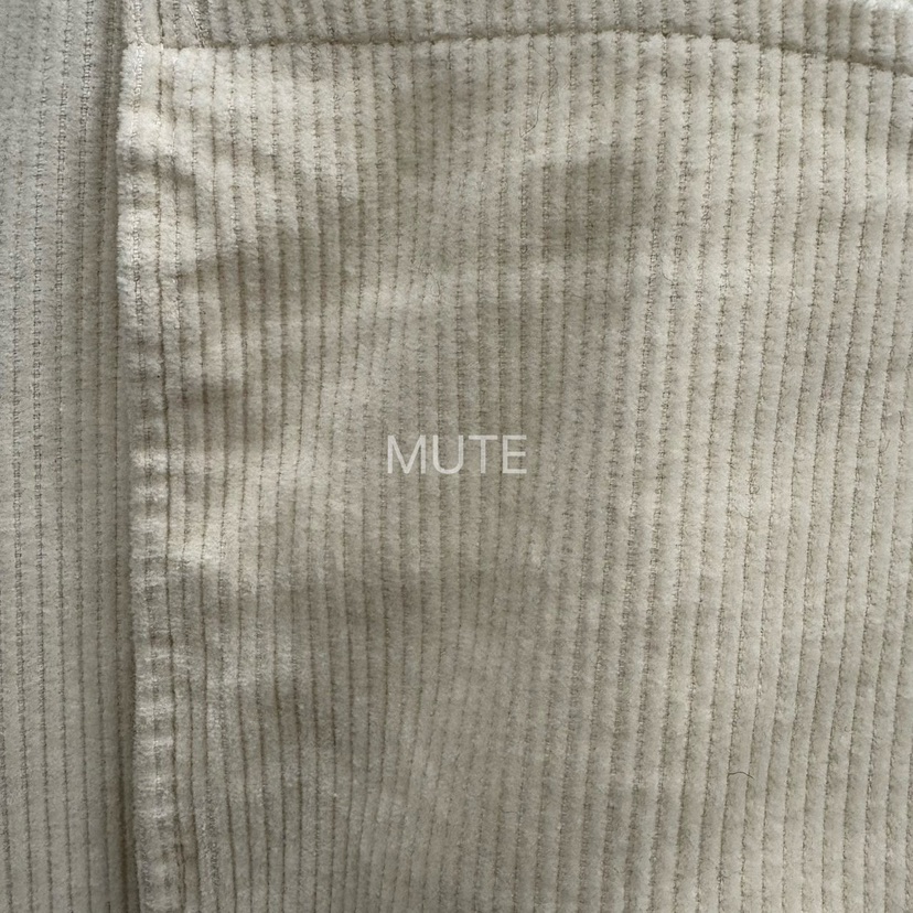 MUTE東大門實拍26秋季高腰燈芯絨前開叉長裙高腰MUTE長裙
