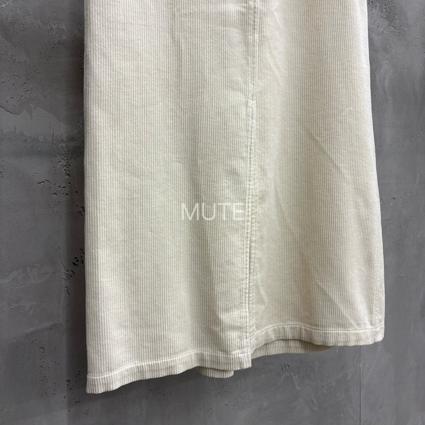 MUTE東大門實拍26秋季高腰燈芯絨前開叉長裙高腰MUTE長裙