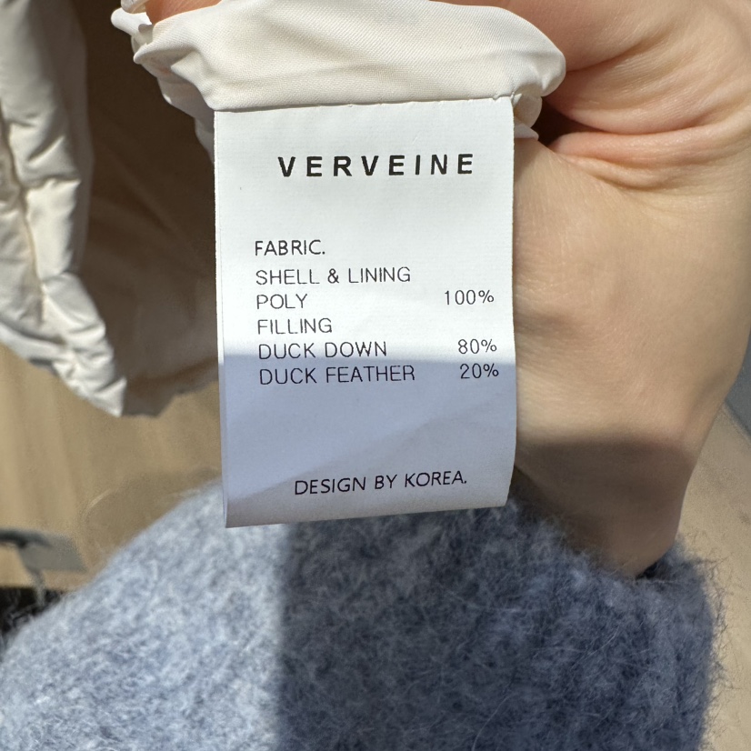 VERVEINE東大門代購26秋季立領絎縫羽絨服短款羽絨服羽絨服立VERVEINE短款羽絨服