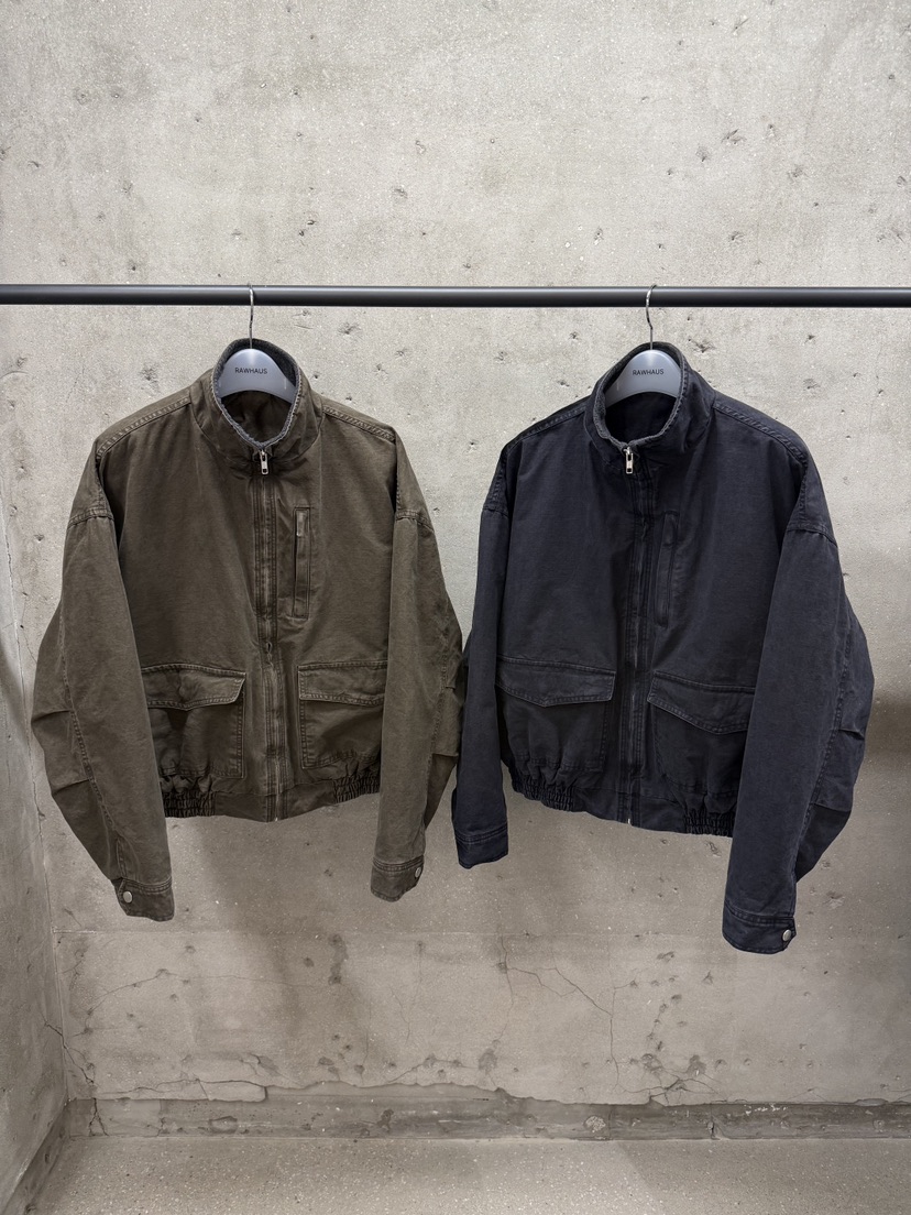 EST/RAWHAUS韓國直郵26秋冬立領工裝夾克 街頭風拉鏈開合立領EST/RAWHAUS夾克