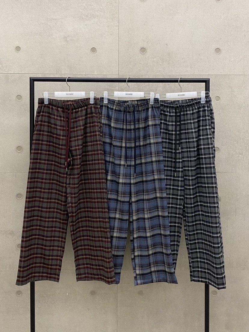 MUCH MORE/JACKPOT韓國直郵26秋季格紋闊腿休閑褲抽繩直筒MUCH MORE/JACKPOT休閑褲