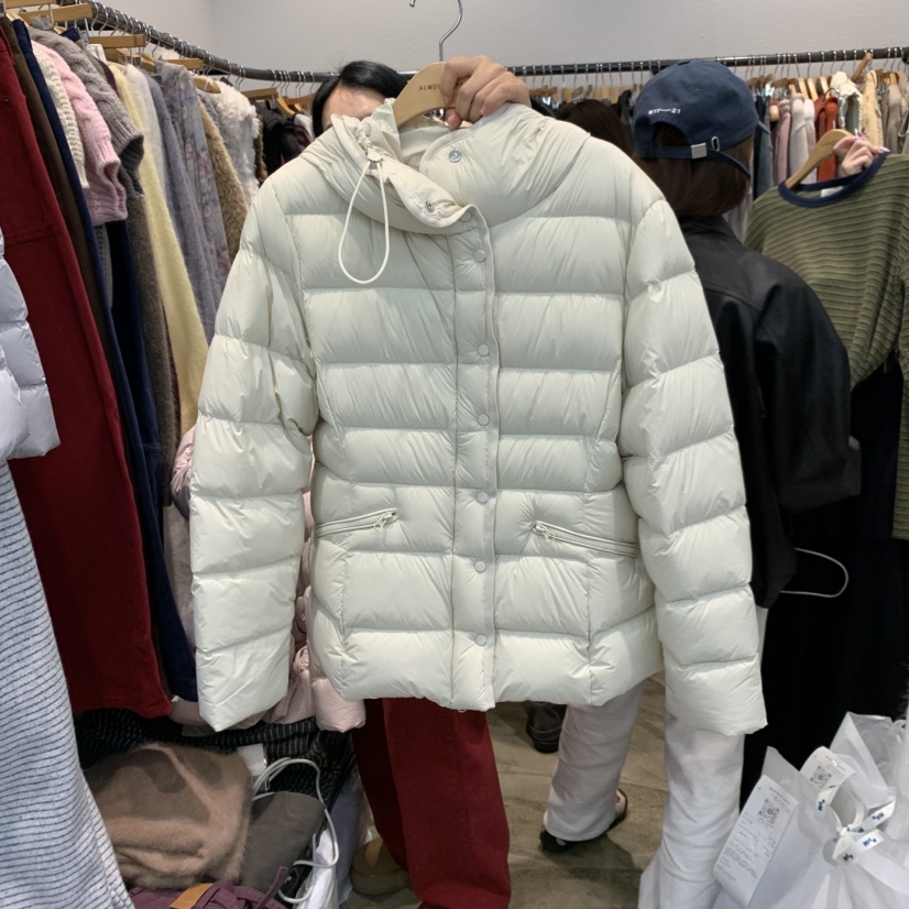 ALMOND PEPE東大門實拍26秋季短款鴨絨夾克短款羽絨服口袋寬松ALMOND PEPE短款羽絨服圖色1