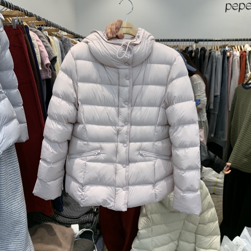 ALMOND PEPE東大門實拍26秋季短款鴨絨夾克短款羽絨服口袋寬松ALMOND PEPE短款羽絨服圖色3