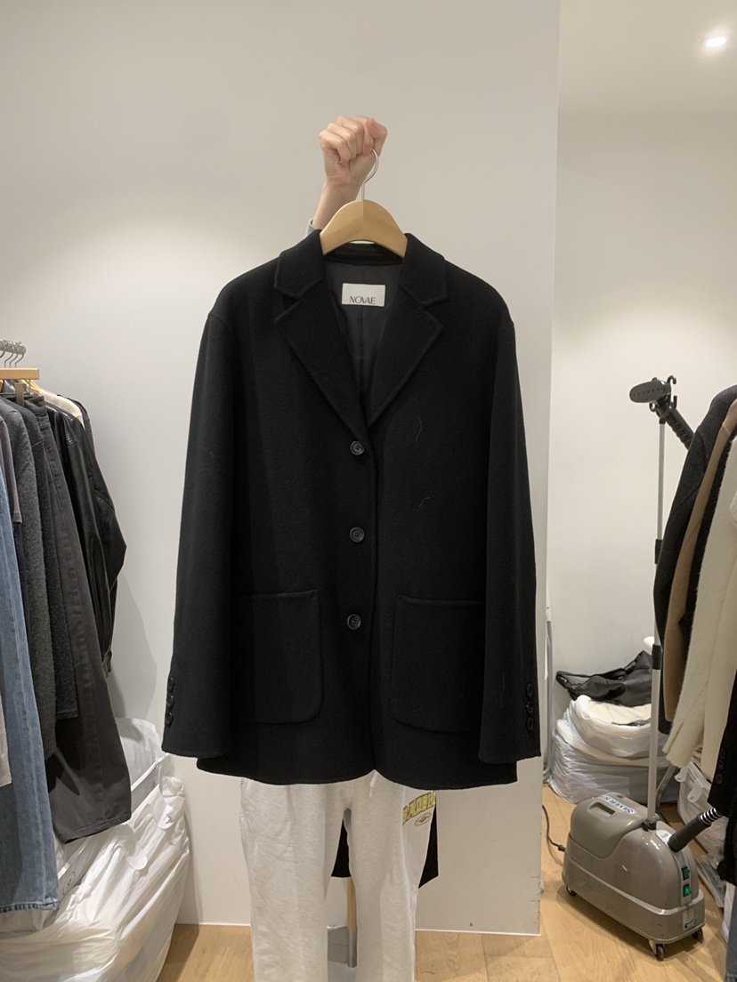 OUR/NOVAE東大門實拍26秋季手工毛呢短大衣短款大衣單排三粒扣OUR/NOVAE短款大衣圖色3