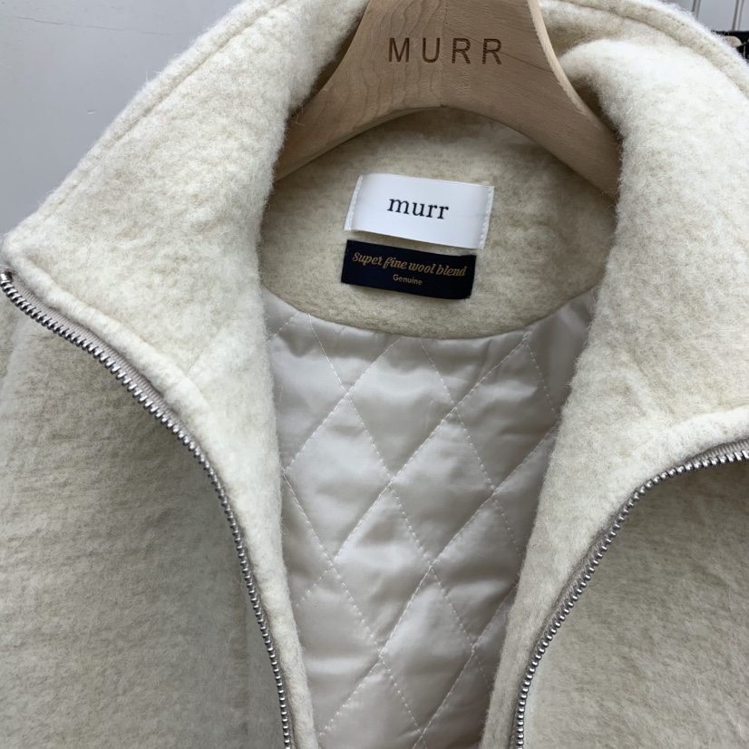 MURR東大門實拍26秋季立領毛絨夾棉短款夾克立領落肩夾棉MURR夾克
